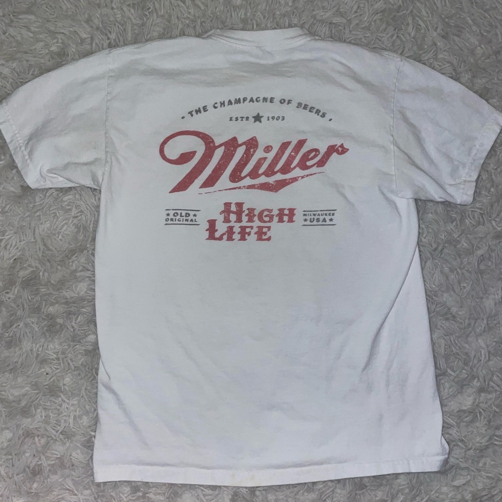 PacSun White and Red Graphic Tee